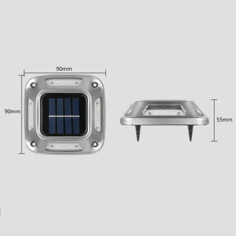 Wireless Solar Weg Stud Licht Rvs 8 Led Outdoor Solar Road Oprit Marker Lamp Patio Yard