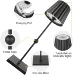 WirelessTableLampwithSteplessDimmableLEDs Homeko5