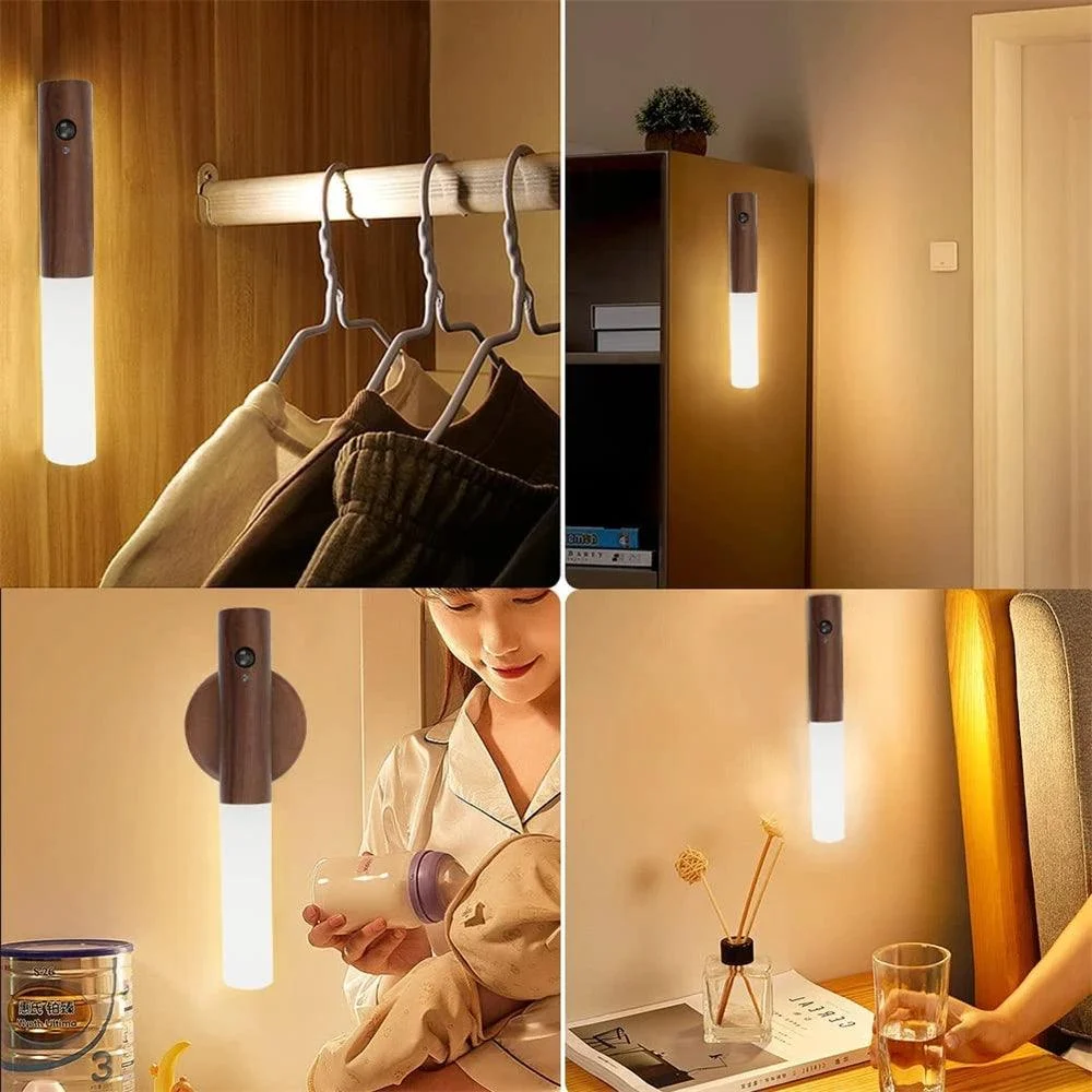 Wireless Wood Wall Lamp - Homeko