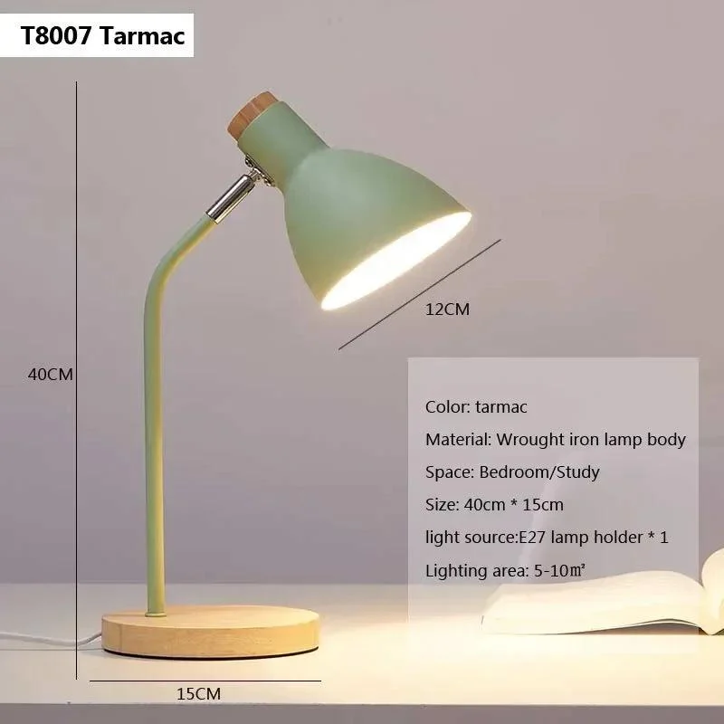 Wood Creative Table Lamp Nordic Flex Desk Light Art Simple Led E27 Lights Eye Protection Reading