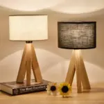 Wood-Fabric-Tripod-Lampshade-Table-Lamp-Modern-Chic-Lighting-for-Home-Decor-8 Wood Fabric Tripod Lampshade Table Lamp Modern Chic Lighting for Home Decor