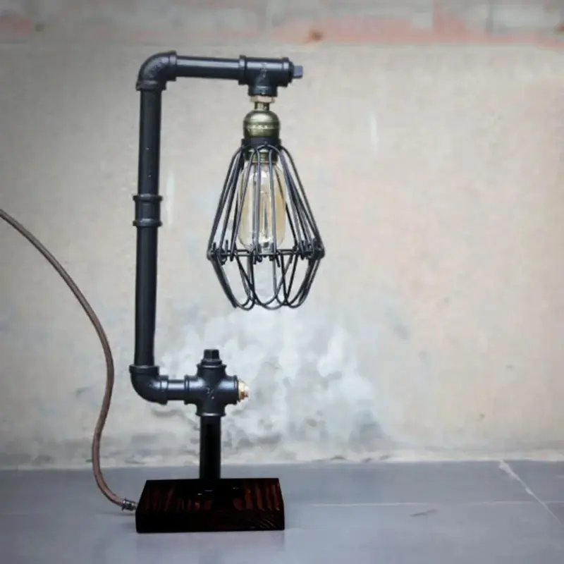 Wooden Desk Vintage Metal Table Lamp Retro Industrial Steampunk Night Light for Bedroom Living Room Home 76e60002 447c 43e1 b6ed 156fa86547c4