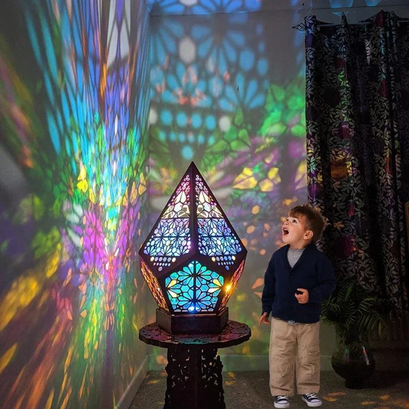Wooden Hollow Led Projection Night Lamp Bohemian Colorful Projector Desk Lamp Household Home Decor Holiday Atmosphere 63b738be 92a3 407e 9cca 5d55d3fd571c