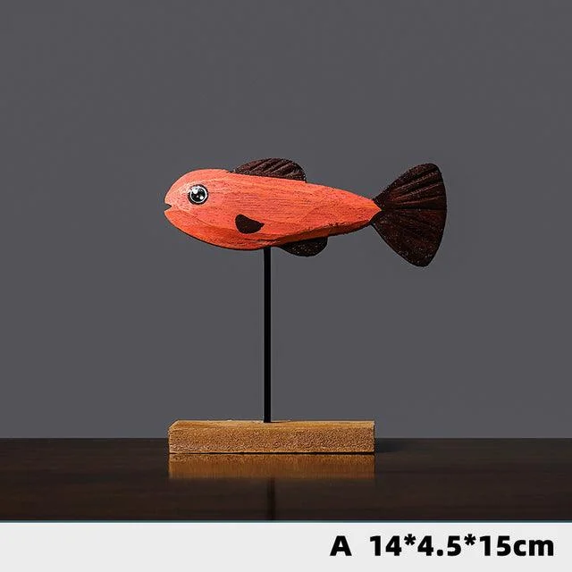 Wooden Aquatic Sculpture - Homeko