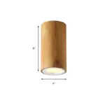 WoodenCylinderLEDCeilingLamp AsianStyle Homeko6