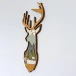 WoodenDeerandElkWallDecor Homeko6