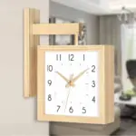 WoodenDoubleSidedWallClock Homeko1