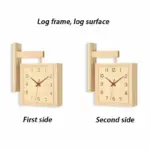 WoodenDoubleSidedWallClock Homeko10