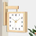 WoodenDoubleSidedWallClock Homeko3