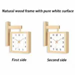 WoodenDoubleSidedWallClock Homeko9