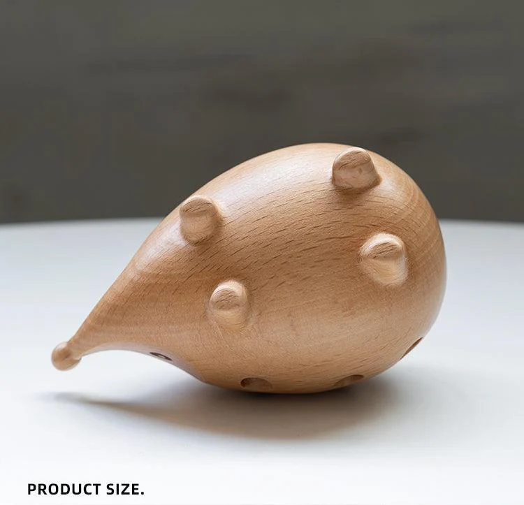 Wooden Hedgehog Pen Holder - Homeko