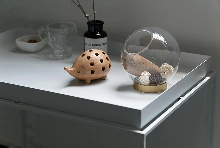 Wooden Hedgehog Pen Holder - Homeko