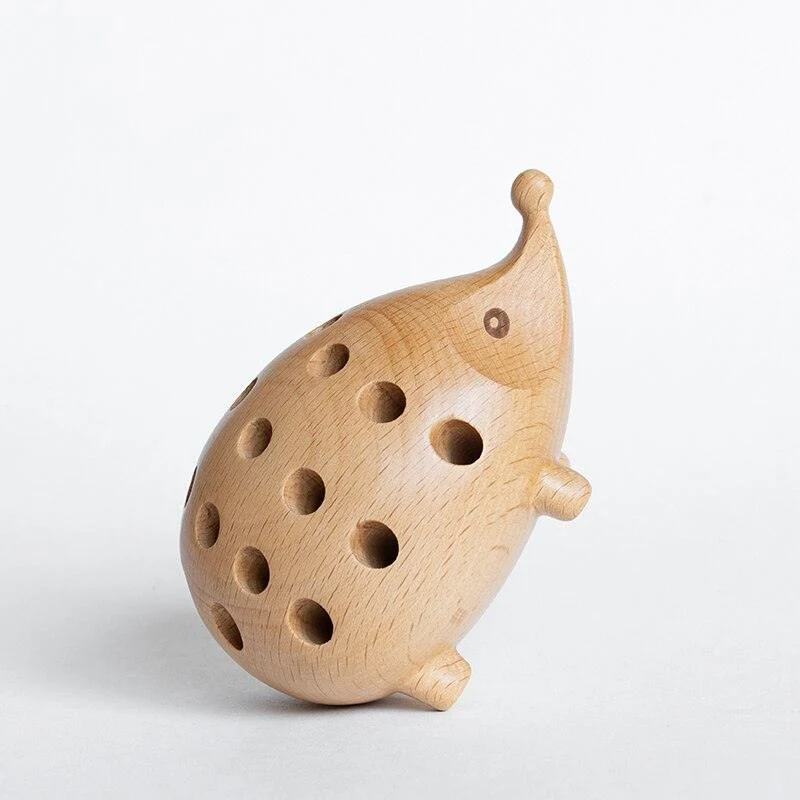 Wooden Hedgehog Pen Holder - Homeko