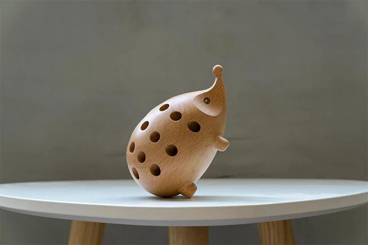 Wooden Hedgehog Pen Holder - Homeko