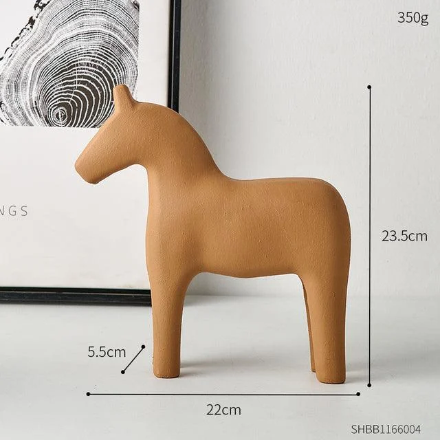 Wooden Minimalist Horse Figurine - Homeko