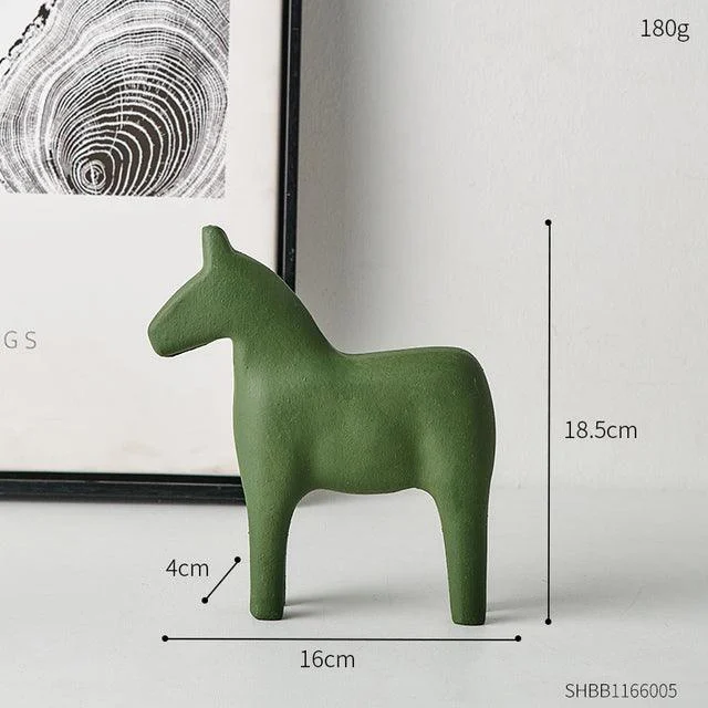 Wooden Minimalist Horse Figurine - Homeko