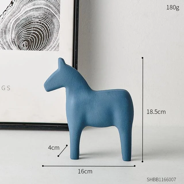 Wooden Minimalist Horse Figurine - Homeko