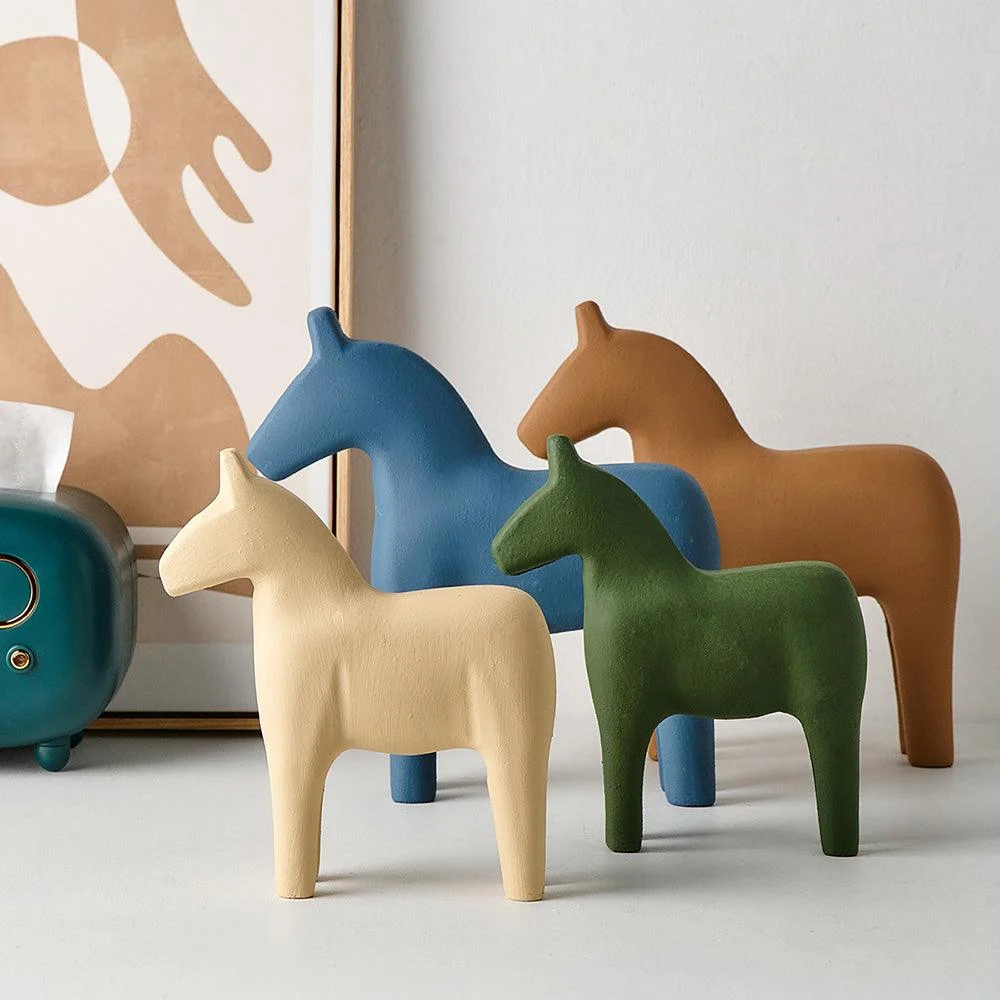 Wooden Minimalist Horse Figurine - Homeko