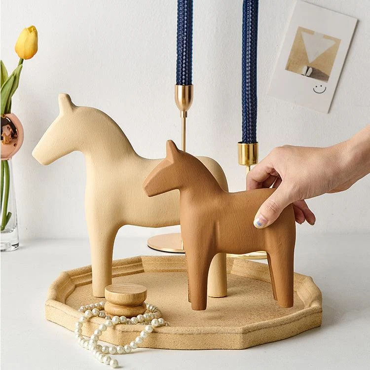 Wooden Minimalist Horse Figurine - Homeko