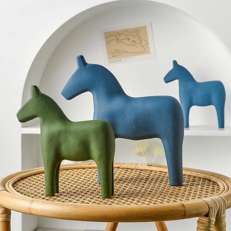 Wooden Minimalist Horse Figurine - Homeko