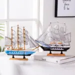WoodenSailboatModelDecorationCraftsBirthdayGiftSculpturesandStatues-Homeko3 WoodenSailboatModelDecorationCraftsBirthdayGiftSculpturesandStatues Homeko3