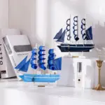 WoodenSailboatModelDecorationCraftsBirthdayGiftSculpturesandStatues-Homeko4 WoodenSailboatModelDecorationCraftsBirthdayGiftSculpturesandStatues Homeko4