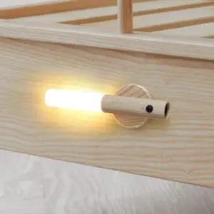 Wooden Smart Wall Lamp with Motion Sensor