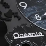 World Map DIY Minimalist Wall Decor Clock Modern Personalized Home Decor Accessory