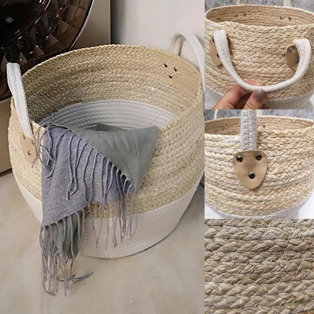 Woven Storage Basket Desktop Storage Box Snack Toy Straw Storage Box Holder Seagrass Wickerwork Basket Home A5826a9e 1371 4b9d B636 Da5d11657404