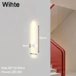 XJIpDimbare Indoor Led Wandlampen Wandverlichtingsarmaturen Voor Slaapkamer Woonkamer Zwart Wit Binnenmuur Schans Voor Gang