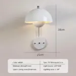 XP3TNieuwe Nederlandse Ontwerper Led Bloem Knop Wandlamp Home Paddestoel Schansen Macaron Schakelaar Nachtlampje Slaapkamer Verlichting Decor