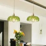 YFavRetro-Brass-Green-Glass-Pendant-Lamp-Old-Shanghai-Style-E27-Hanging-Light-Nostalgic-Rural-Hotel-Cafe YFavRetro Brass Green Glass Pendant Lamp Old Shanghai Style E27 Hanging Light Nostalgic Rural Hotel Cafe