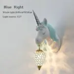 YReWNordic Wandlamp Kristallen Beugel Schans Voor Kinderen Huis Interieur Verlichting Meisje Slaapkamer Bed Woonkamer Hars Wandlamp