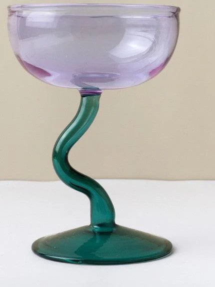 Retro Inspired Martini Colored Cocktail Glasses - ISTANBULLU LTD