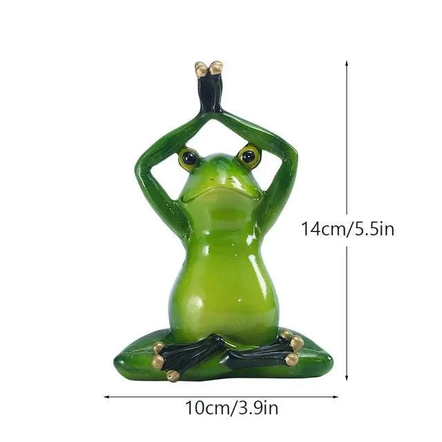 Yoga Frog Figurines - Homeko