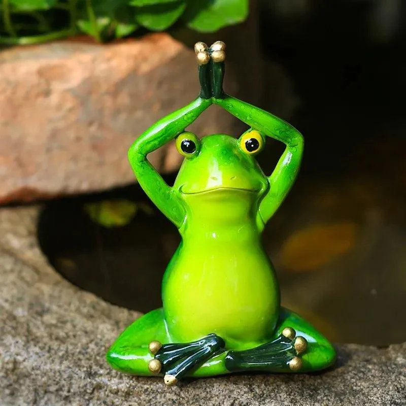 Yoga Frog Figurines - Homeko