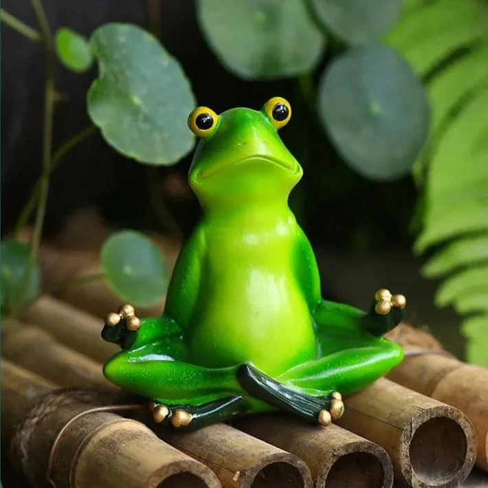 Yoga Frog Figurines - Homeko