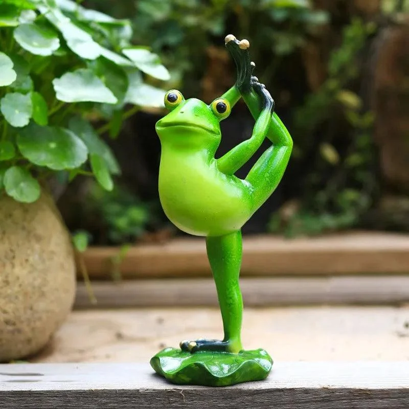 Yoga Frog Figurines - Homeko