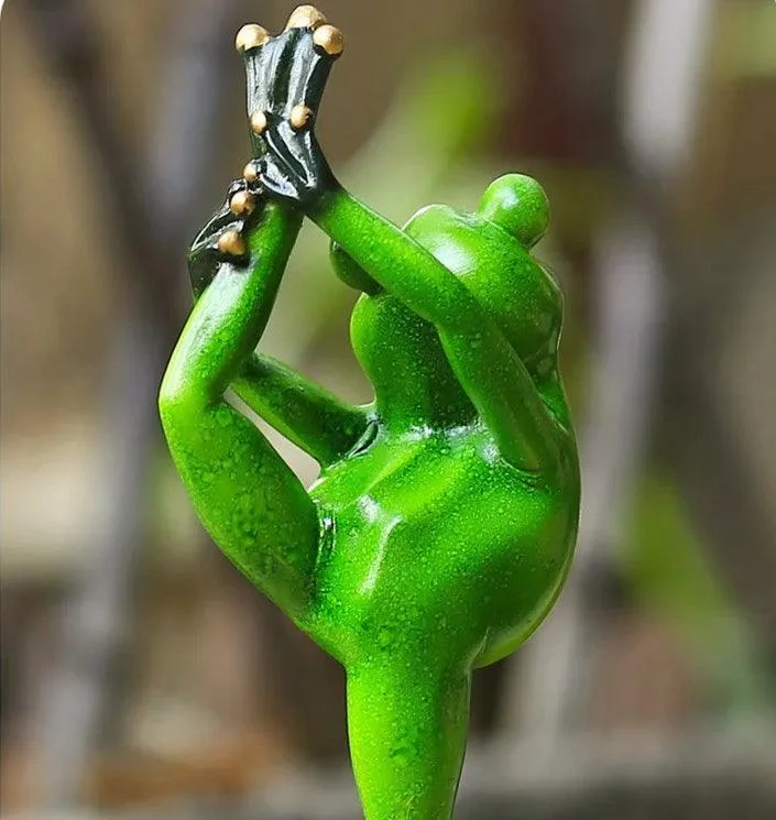 Yoga Frog Figurines - Homeko