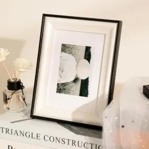 Rectangular Black and Burlywood Wooden Photo Frames