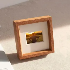 Square Wooden Photo Frames with Desktop Wall Decor