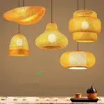 ZK50 LED E27 Handmade Rattan Chandelier Round Straw Hat Bamboo Lamp Pastoral Restaurant Chandelier Cafe Bar fd25add1 1b94 4b86 a578 94a7741b3405