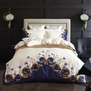 Zayden Luxury Embroidered Egyptian Cotton Duvet Set