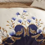 Zayden Luxury Embroidered Egyptian Cotton Duvet Set Decorfaure