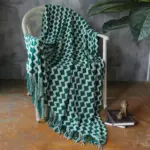 ZigZagFringeChenilleBlanket Homeko5