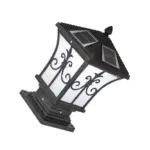 Zonne Energie Retro Lantaarn Lamp Led Outdoor Kolom Licht Voor Tuin Hek Decoratie