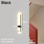 ZsXaDimbare Indoor Led Wandlampen Wandverlichtingsarmaturen Voor Slaapkamer Woonkamer Zwart Wit Binnenmuur Schans Voor Gang