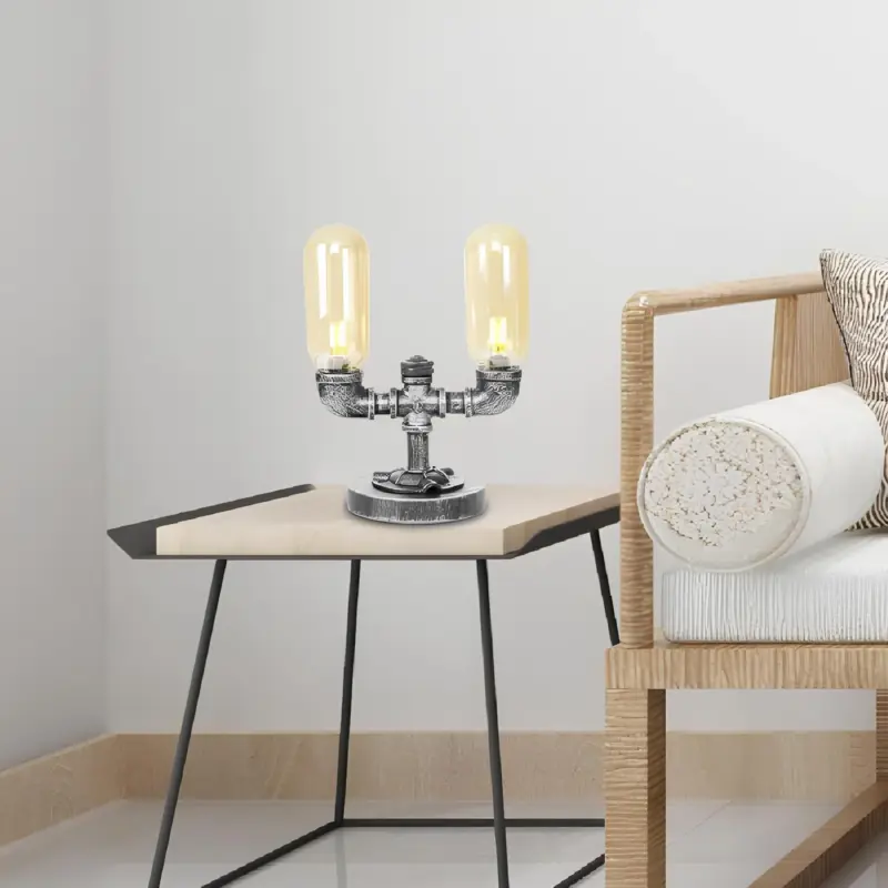 Amberglanz glas tischlampe led kompatibel modern elegant transparent bernstein xlumina
