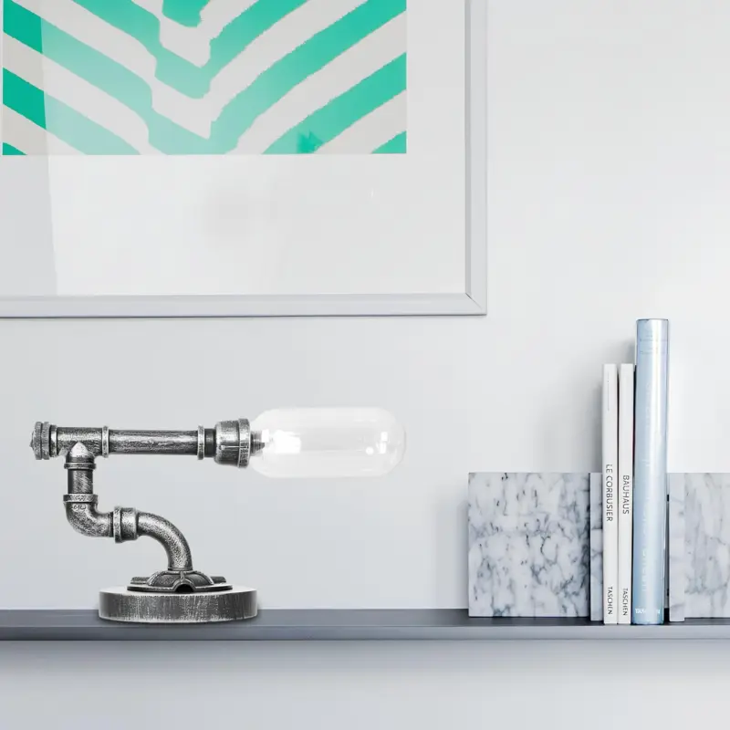 Amberglanz glas tischlampe led kompatibel modern elegant transparent bernstein xlumina