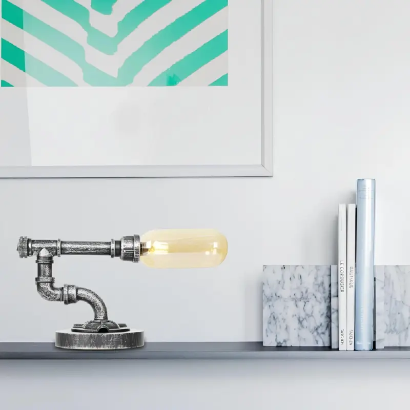 Amberglanz glas tischlampe led kompatibel modern elegant transparent bernstein xlumina